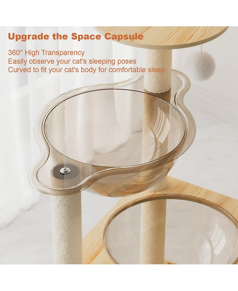 Zeus & Ruta 59" Modern Cat Tower