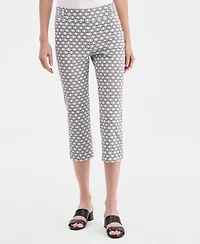 Jm Collection Women's Printed Pull-On Capri Pants, Macy's Exclusive