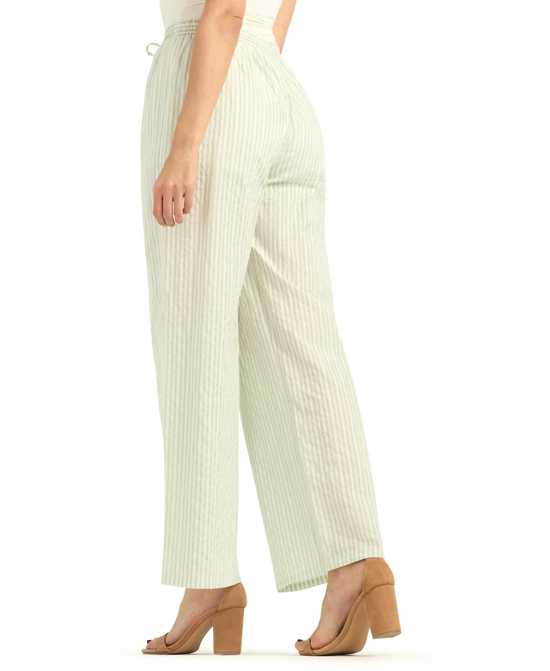 Bcx Women's Striped Pull-On Pants