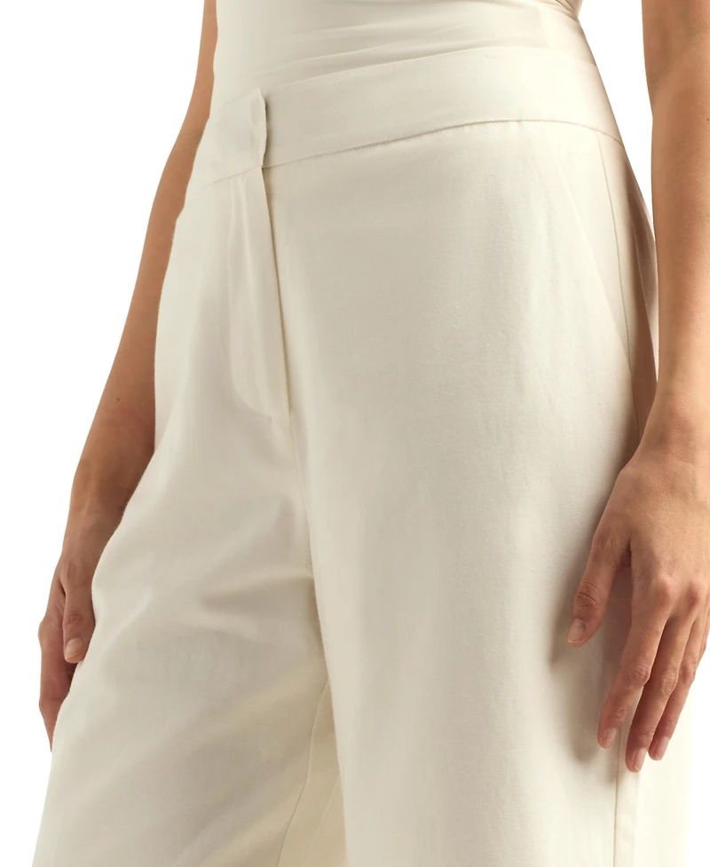 Bcx Women's Wide-Leg Cropped Pants