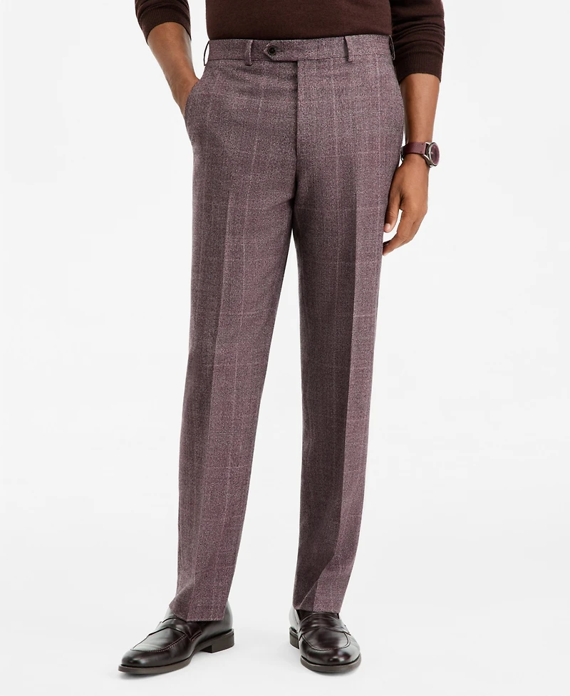 Michael Kors Men's Classic-Fit Wool-Blend Stretch Plaid Suit Separate Pants