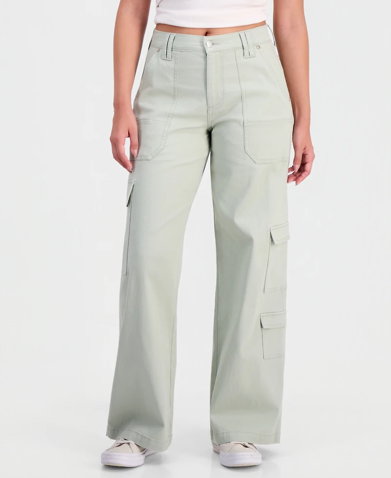 Celebrity Pink Juniors' Wide-Leg Cargo Pants