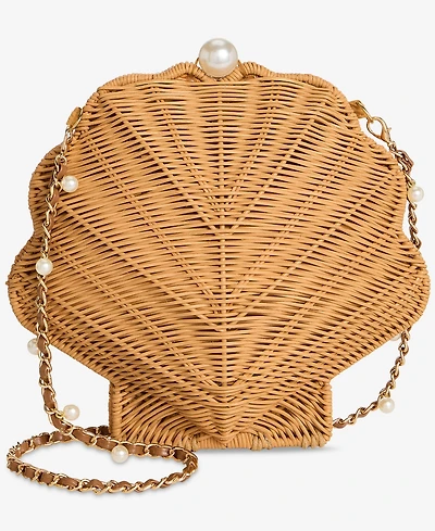 I.n.c. International Concepts Shell-Shaped Rattan Crossbody Bag, Macy's Exclusive