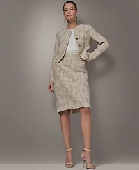 Donna Karan New York Women's Cropped Button-Front Jacket