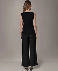 Donna Karan New York Women's Sleeveless Keyhole Sweater