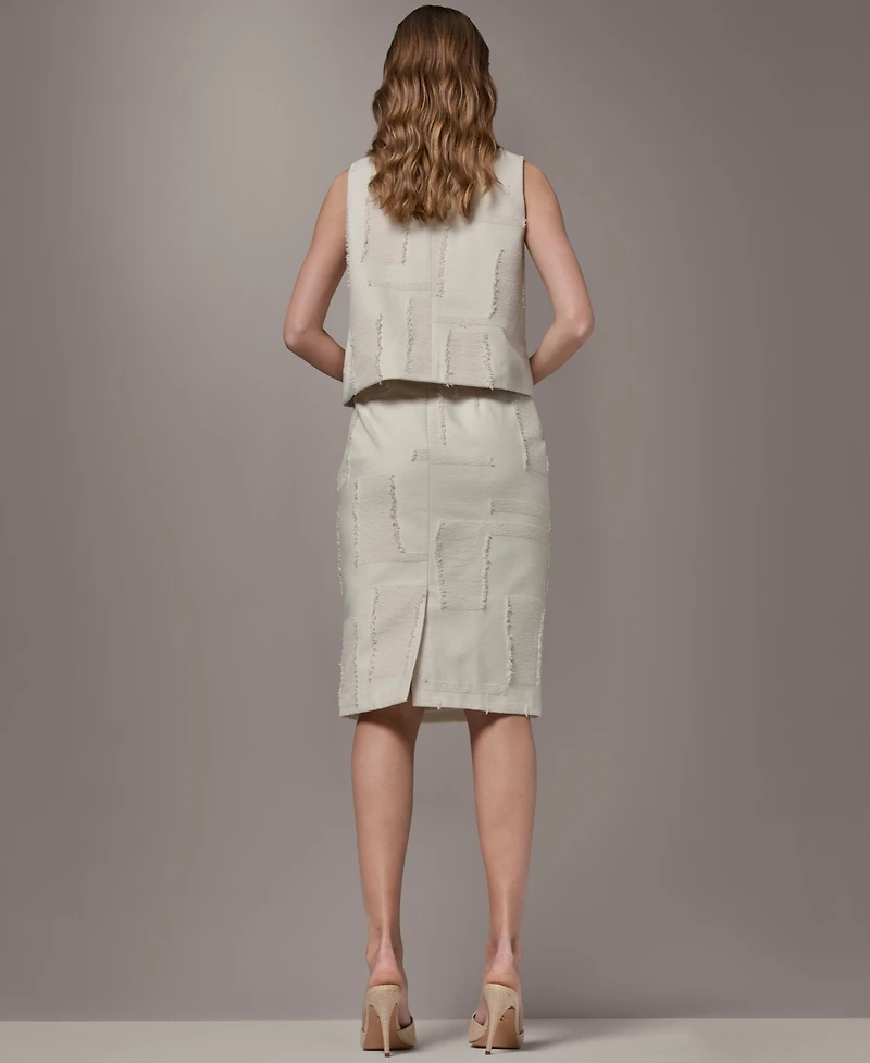 Donna Karan New York Women's Side Slit Crop Top