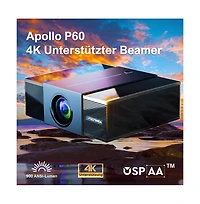 Ultimea Projector 4K Decoding 900 Ansi Lumens, 6D Keystone, Full Hd Native 1080P Projector Home Cinema, WiFi and Bluetooth 5.3 Proyector, Apollo P60