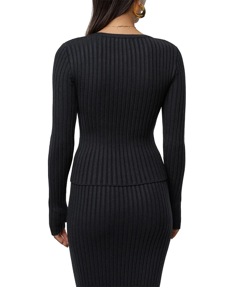 Jluxlabel Women's Overcast Ribbed Top