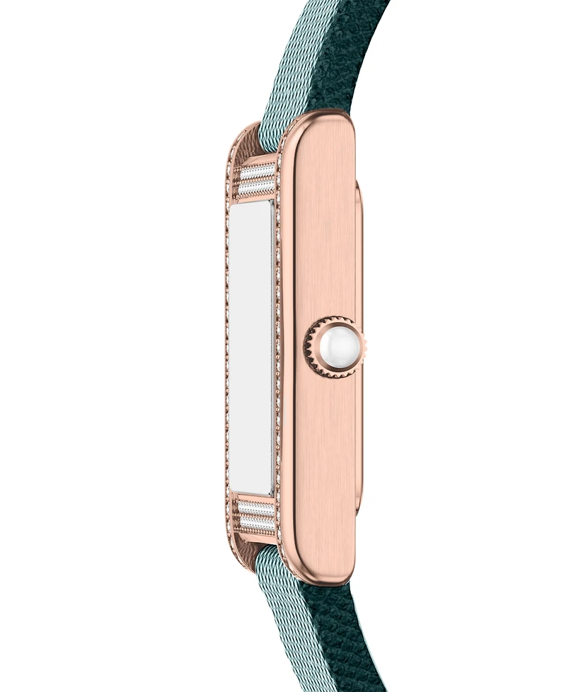 Emporio Armani Women's Quartz Two-Hand Green Leather Watch, 32mm