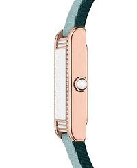 Emporio Armani Women's Quartz Two-Hand Green Leather Watch, 32mm