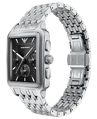 Emporio Armani Men's Quartz Chronograph Silver Stainless Steel Watch, 38mm