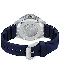 Emporio Armani Men's World Explorer Solar Three Hand Blue Silicone Watch, 42mm