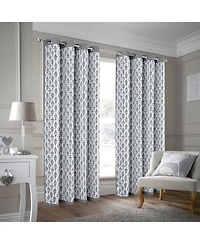 Olivia Gray 100% Polyester 190 Gsm Justice Reversible Blackout Grommet Curtain Panel 54" x 84"