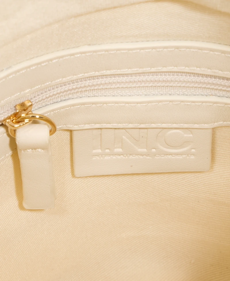 I.n.c. International Concepts Shell Embellished Straw Bucket Bag, Macy's Exclusive