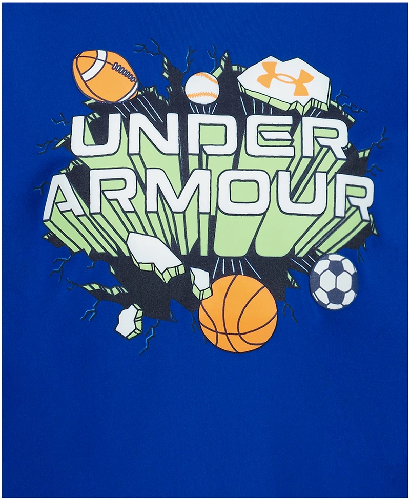 Under Armour Boy's 2T-7 Tech Sports Burst Short-Sleeve T-Shirt