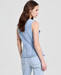 And Now This Women's Denim Sleeveless Flyaway Vest, Macy's Exclusive