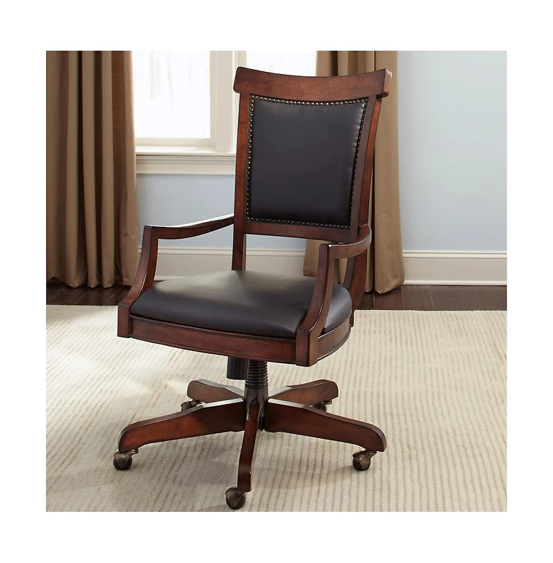 Liberty Furniture Brayton Manor Jr Executive Desk Chair, W23 x D23 x H42, Dark Brown
