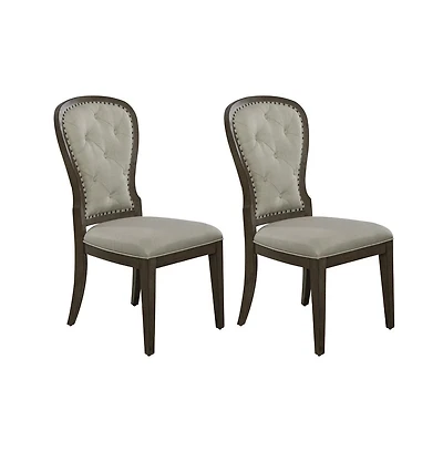 Liberty Furniture Set of 2 Uph Tufted Back Side Chair