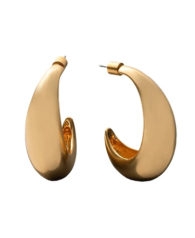 Donna Karan Gold-Tone Drama Taper Hoop Earrings