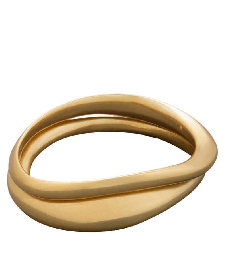 Donna Karan 2-Pc. Gold-Tone Molten Bangle Bracelets Set