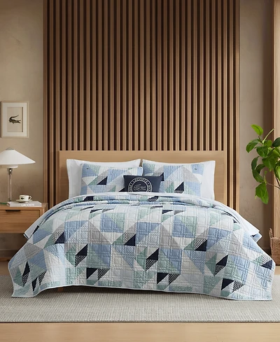 Lacoste Home Signature Cotton 3-Pc. Quilt Set, King