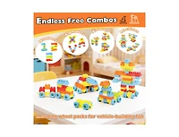Slickblue 150-Piece Toddler Building Blocks Stem Montessori Toy Set