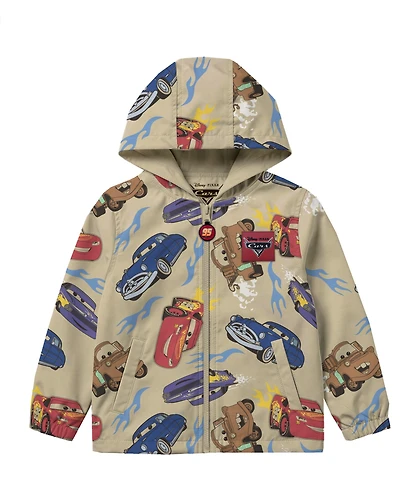 Cars Boys' 2T-7 Printed Hooded Windbreaker Jacket