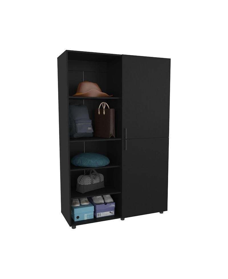 Fm Furniture Ollie 2-Door Wardrobe with Open Storage