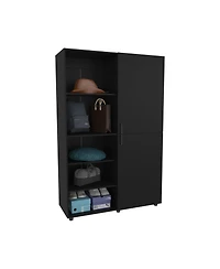 Fm Furniture Ollie 2-Door Wardrobe with Open Storage