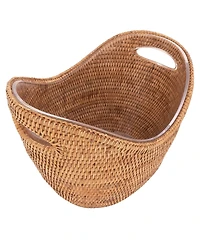 Artifacts Trading Company Rattan Champagne Bucket With Acrylic Insert