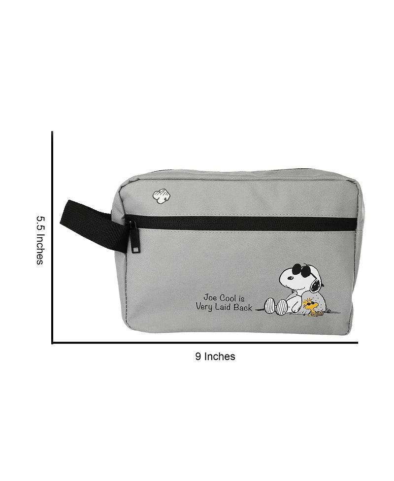 Peanuts Snoopy Belt Bag, Zip Waist Pack, Grey Travel Pouch