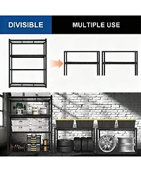 Yigii 4-Tier Adjustable Steel Shelving, 46"W x 24"D x