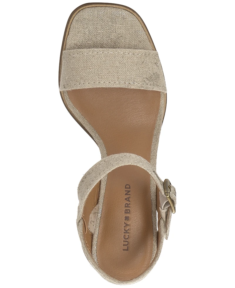 Lucky Brand Women's Hallia Block Heel Sandals