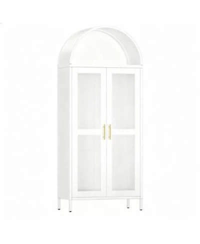 Yigii Arched Glass Cabinet For Home Office Easy Assembly