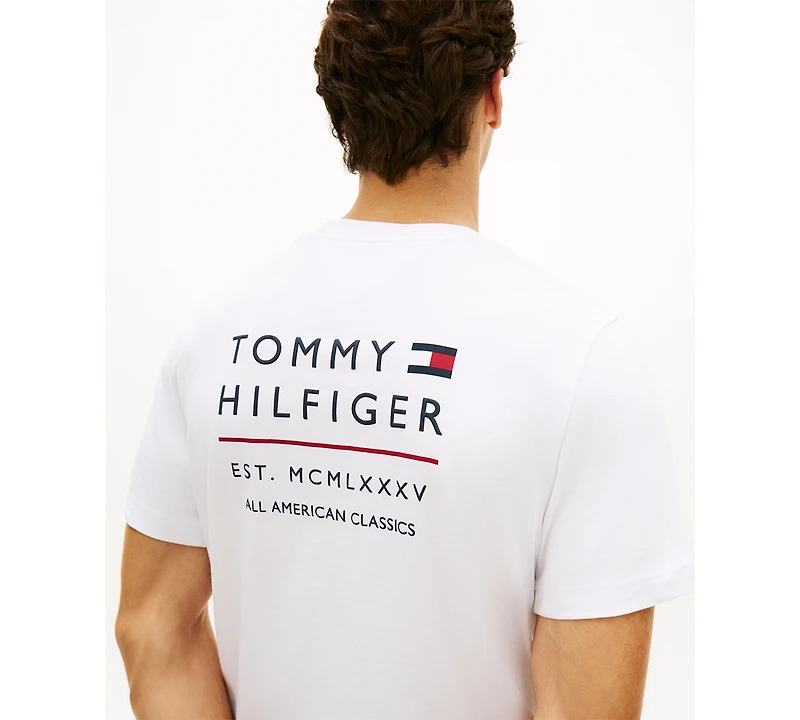 Tommy Hilfiger Men's Brand Love Embroidered Logo Crewneck T-Shirt