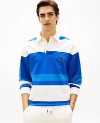 Tommy Hilfiger Men's Relaxed-Fit Stripe Rugby Polo Shirt