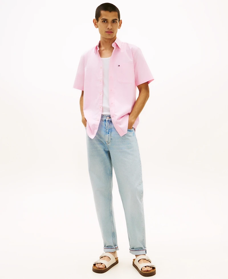 Tommy Hilfiger Men's Short-Sleeve Oxford Shirt