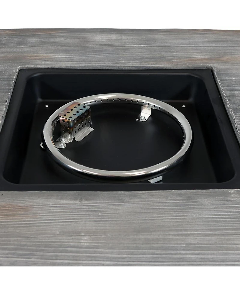 Outdoor Smokeless Patio Propane Gas Fire Pit Table with Lava Rocks - 30" Square