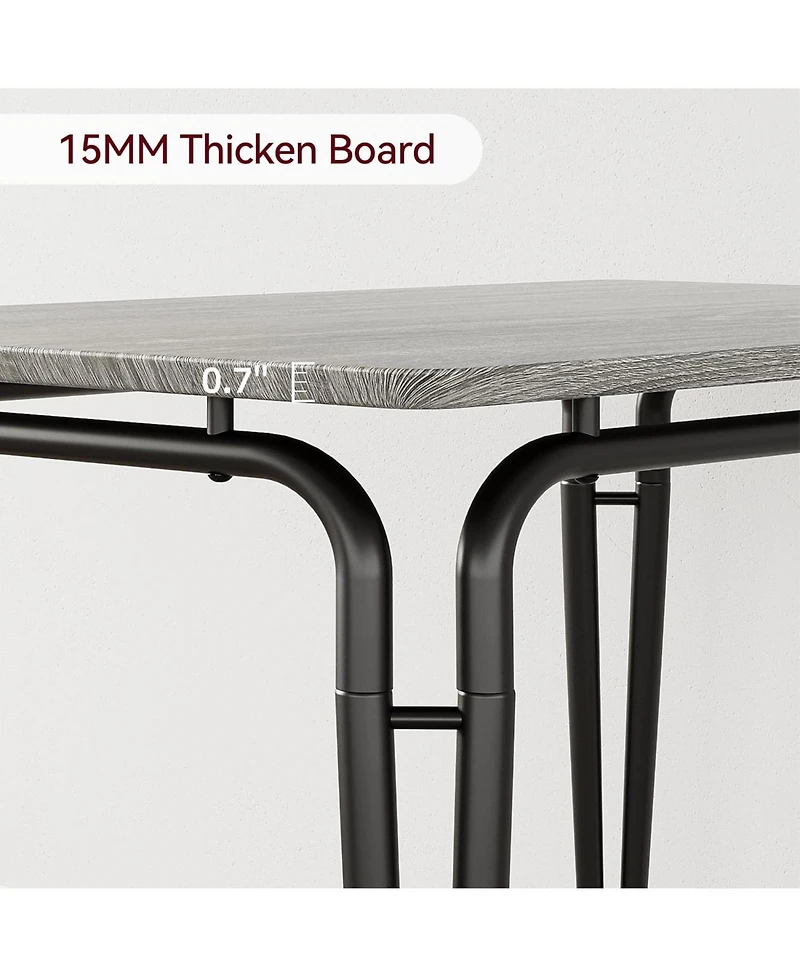 gaomon 5-Piece Dining Table Set Sturdy Wooden Square Table and Chair Breakfast Table Set for 4 Person for Home or Commercial Dining Room