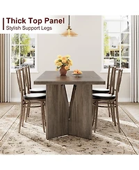 gaomon Dining Room Table 6 Inch Rectangular Kitchen Table Dining Room Furniture with Sturdy Frame Thickened Long Tabledesk and Dinner Desk
