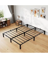 gaomon 10 in Tool-Free Bed Frame, Heavy Duty Metal Platform Bed Frame with Durable Iron Slat Support and Legs, No Box Spring Required