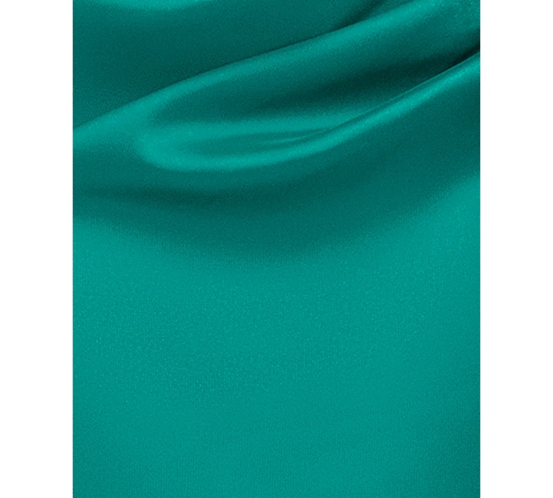 Betsy & Adam Women's Strapless Ruffle Detail Gown