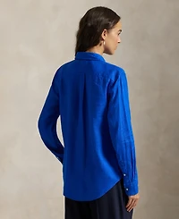 Polo Ralph Lauren Women's Point Collar Long-Sleeve Shirt