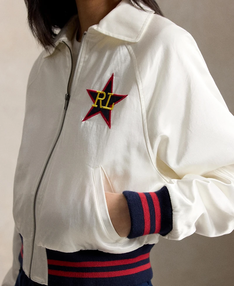 Polo Ralph Lauren Women's Spread Collar Long-Sleeve Bomber Jacket
