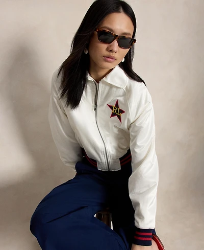 Polo Ralph Lauren Women's Spread Collar Long-Sleeve Bomber Jacket