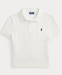 Polo Ralph Lauren Women's Slim Fit Ribbed Collar Cropped Sweater