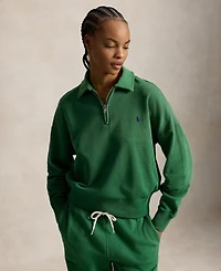 Polo Ralph Lauren Women's Spread Collar Long Sleeves Quarter-Zip Sweatshirt