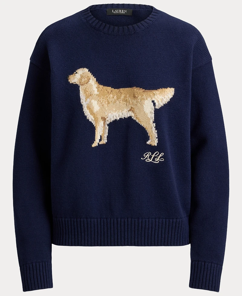 Lauren Ralph Women's Cotton Dog Sweater