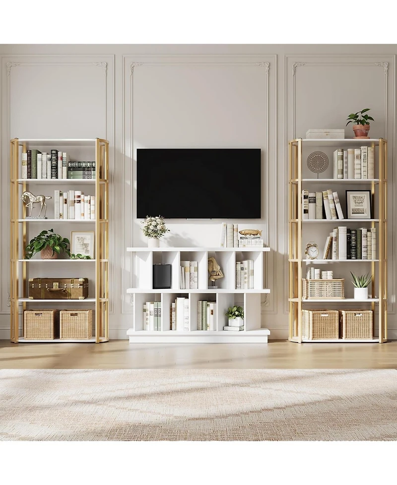 gaomon 8 Cube Storage Shelf Organizer with 10 Removable Back Panels, Open Display Bookcase for Living Room and Bedroom