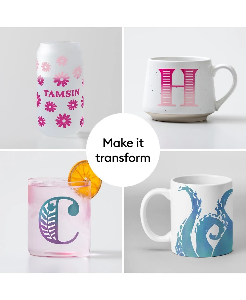 Cricut Temperature Activated Color Changing Permanent Vinyl Sampler – 12 in x 12 in Sheets (5 Count)